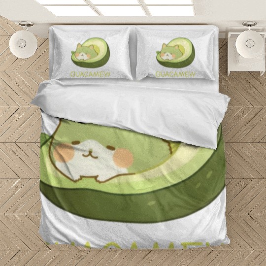 Guacamew Funny Avocado Kawaii Cat Lover Bedding Sets