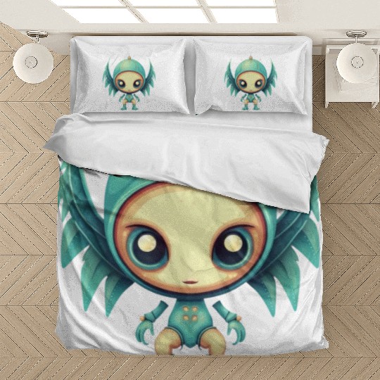 Alien Angel Wings Cyborg - Futuristic Design Bedding Sets