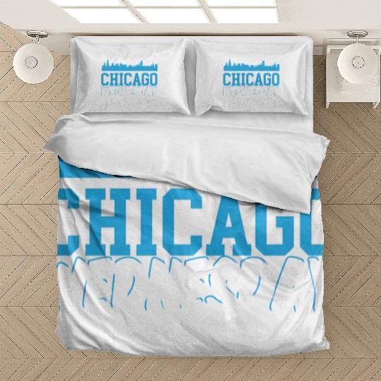 Chicago Wednesday Med Fire Pd Chicago Skyline Bedding Sets