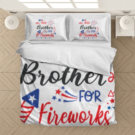 Trade Brother For Fireworks Funny Girls 4th July Bedding Sets