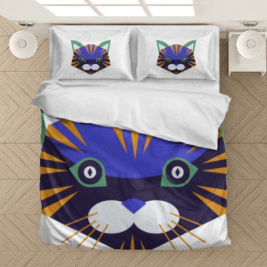 Colorful Cat Face Bedding Sets