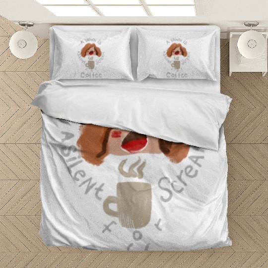 A Yawn is a Silent Scream for Coffee Bedding Sets