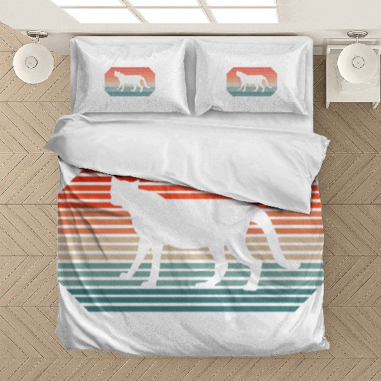 Retro Cheetah Alive Big Cat Lion Fan Bedding Sets