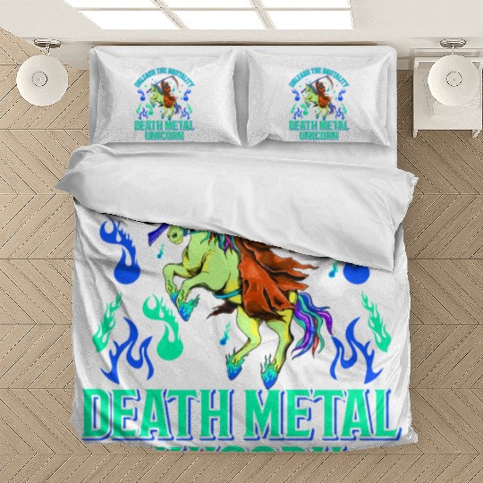 Goth Rock Satan Unicorn Festivals Death Metal Bedding Sets