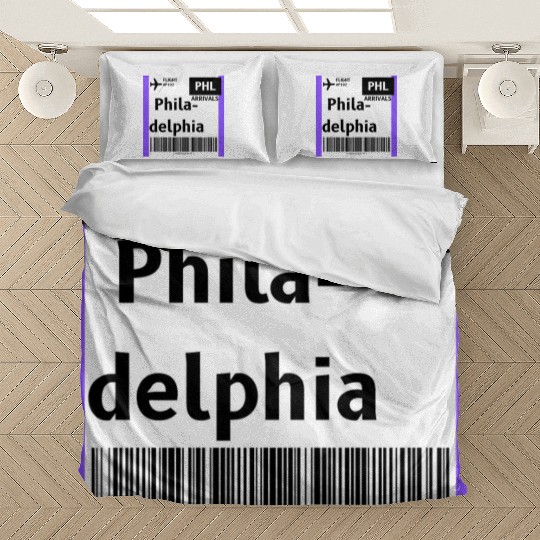 airplane ticket philadelphia Bedding Sets