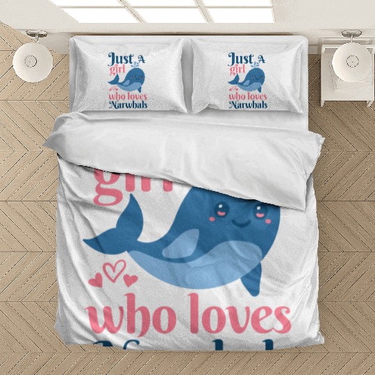 Narwhal Narwhal Lover red Bedding Sets