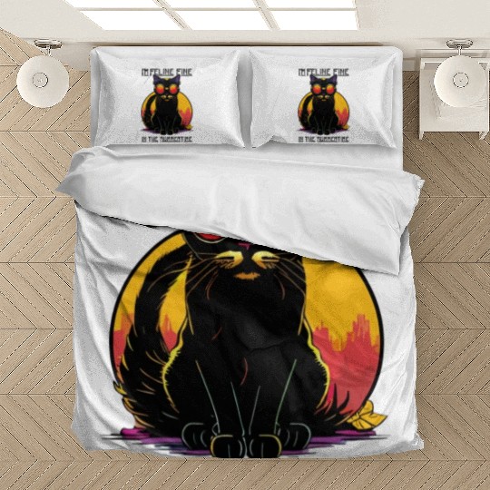 FELINE Fine | Cat Lover Summer Animal Beach Party Bedding Sets