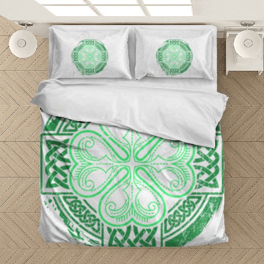 Celtic Knot Irish Shamrock Three Leaf Clover St Pa Bedding Sets