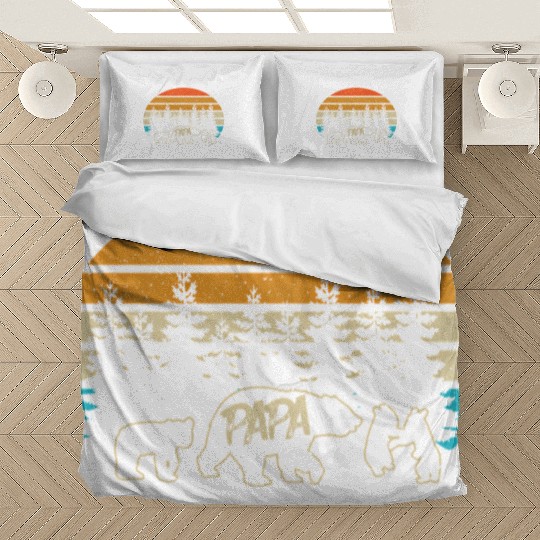 Papa Bear With Three Bear Cubs Bedding Sets