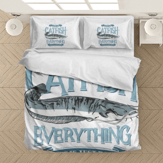 Catfish Hunting Funny Fishing Quote Vintage Bedding Sets