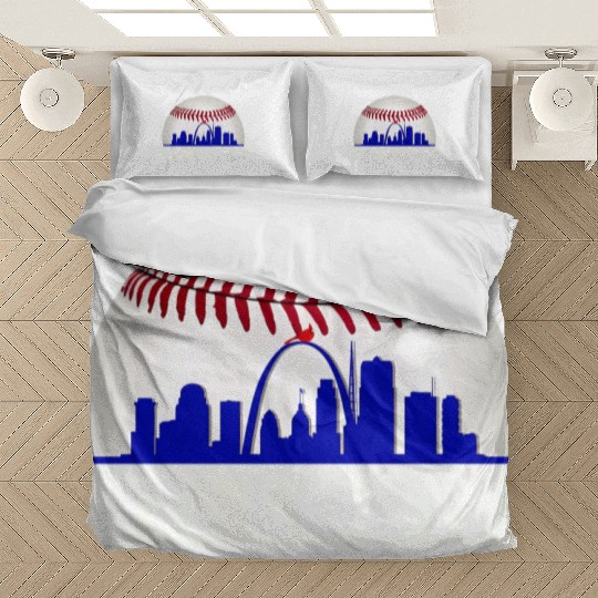 Saint Louis Red Cardinal Dress Hometown Skyline Gi Bedding Sets