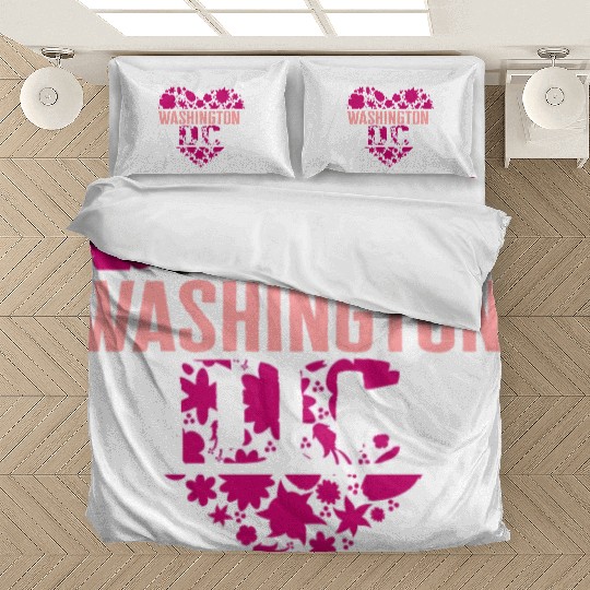 Washington DC Bedding Sets, Cherry Blossom Heart Floral