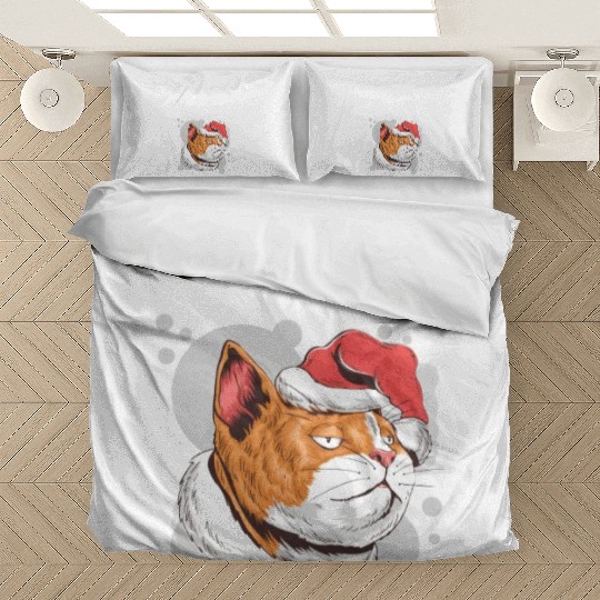 Yes I m Cold Lazy Cat Face Cozy Chilly Days Bedding Sets