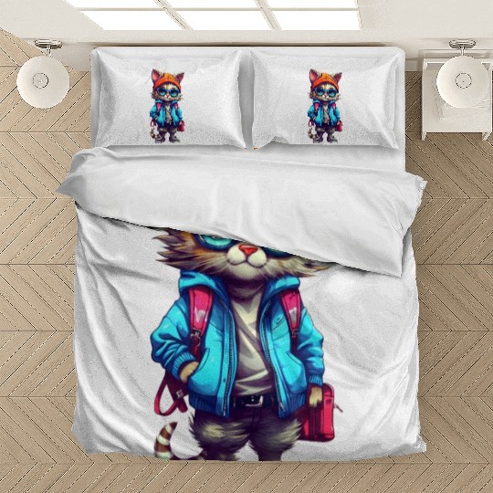 Cute Cat Cartoon Bedding Sets