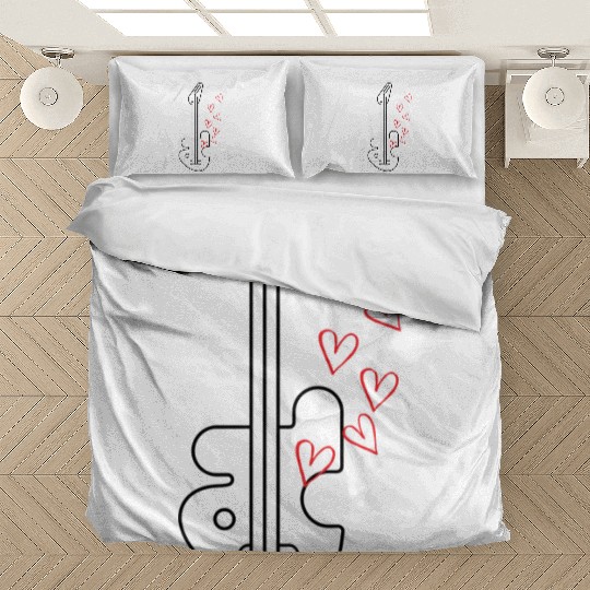 Guitar yellow Bedding Sets