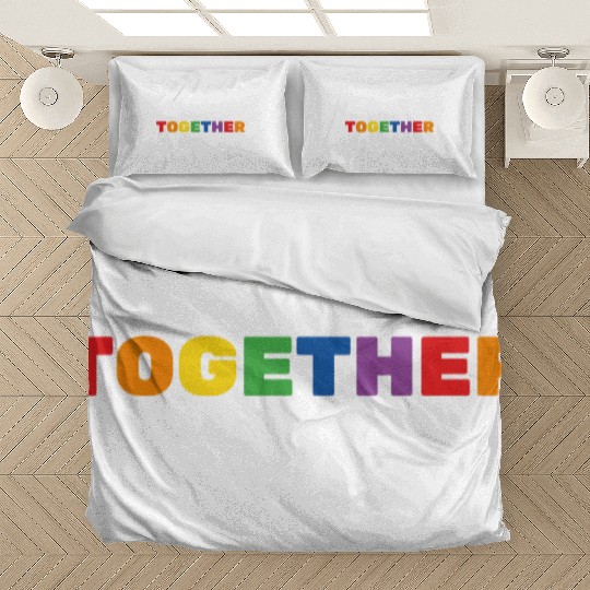 TOGETHER rainbow sign Bedding Sets