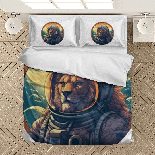 Astronaut Lion at Sunset, Creative Space Design Bedding Sets