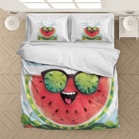 Cute Watermelon Party Summer Melon Fruit Bedding Sets
