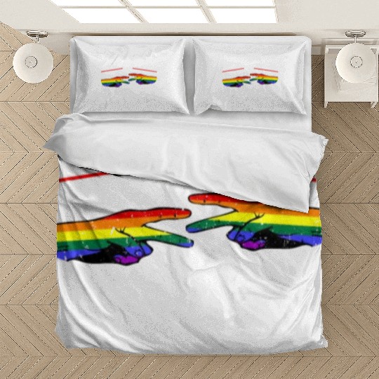 Rock Paper Scissors Funny Lesbian Pride LGBT Fun Bedding Sets