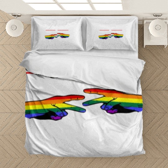 Rock Paper Scissors Funny Lesbian Pride LGBT Cute Bedding Sets