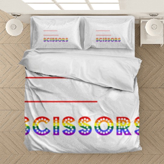 Rock Paper Scissors LGBT For Lesbians Lesbian Cool Bedding Sets