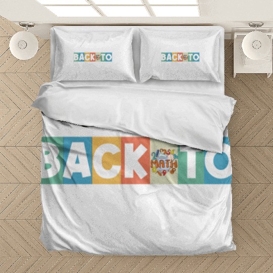 Welcome Back to School Math Teacher Student Cooler Bedding Sets