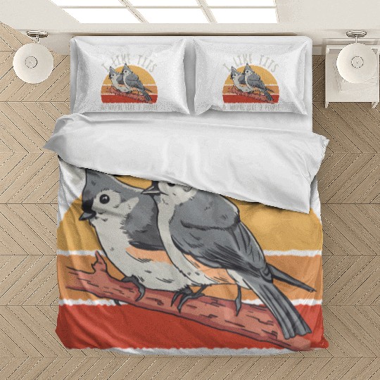 Bird Watcher Retro Vintage Tit Bedding Sets