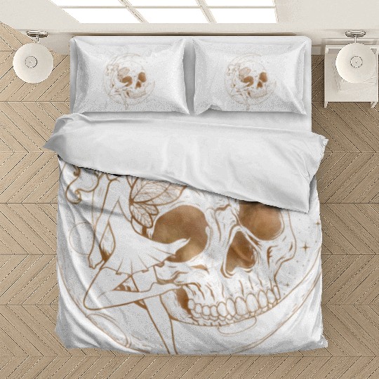 Fairy Bedding Sets, Fairycore Skull Skeleton And Moon