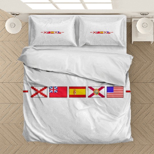 St Augustine Historic Florida Flags Bedding Sets