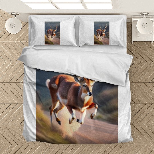 The reindeer running logo Bedding Sets