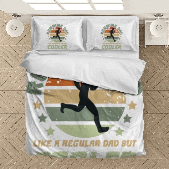 Funny Running Dad Like A Regular Dad Bedding Sets