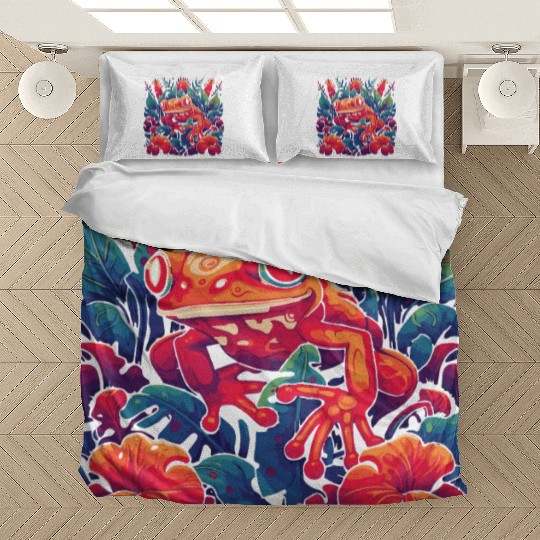 Wild Poison Frog Goth Goblincore Fairycore Gothic Bedding Sets
