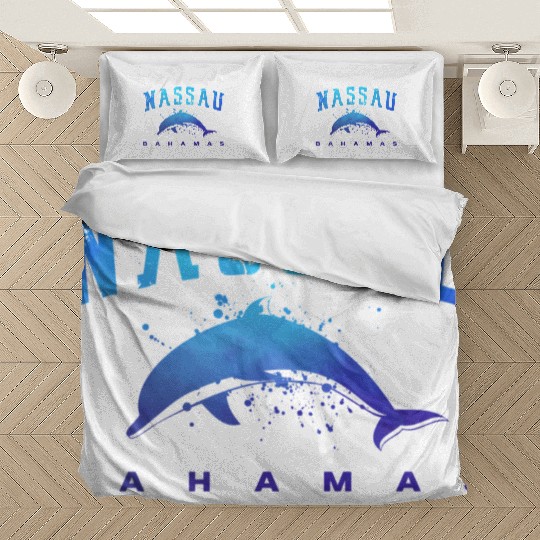 sau Bahamas Beach Snorkel Scuba Diving Dolphin Bedding Sets