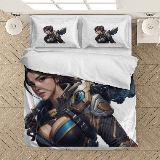 Sexy female gamer chick Bedding Sets