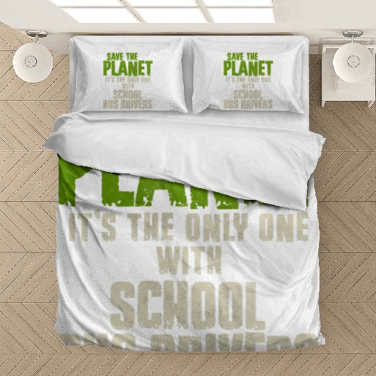Save The Planet School Bus Driver Bedding Sets