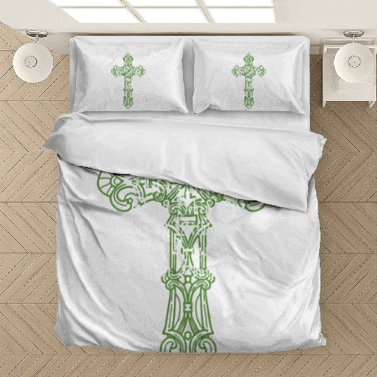 St Patrick's Day Celtic Cross Prayer Christian Att Bedding Sets