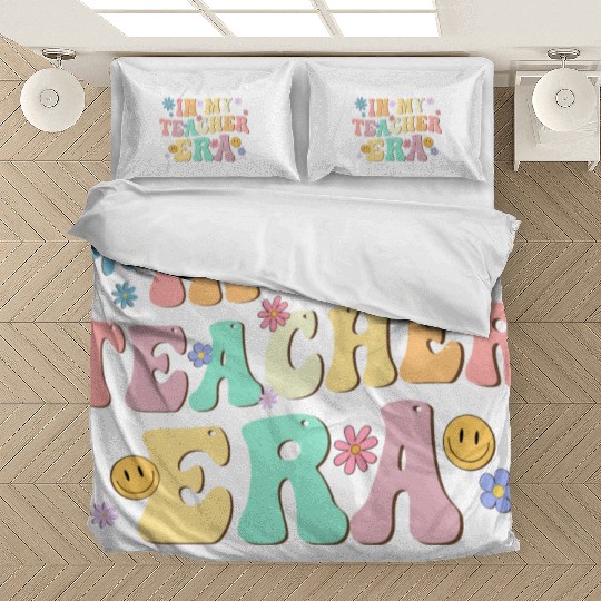 In My Teacher Era Back To School Retro Groovy Bedding Sets