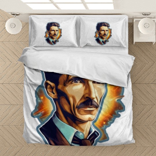 Nikola Tesla Physics Nerd Geek Natural Sciences Bedding Sets