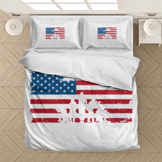 American By Birth Soldier By Choice US Veteran Bedding Sets