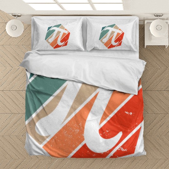 Funny Retro Vintage Math Teacher Pi Day Bedding Sets