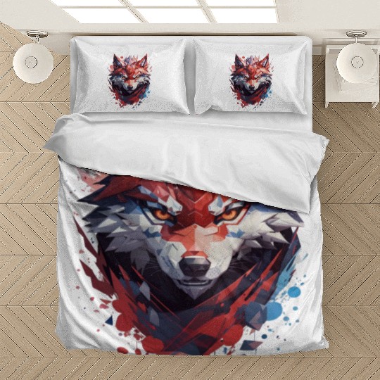 Polygonal Fox Print Bedding Sets