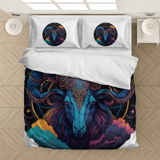 Aries Zodiac Sign Ai Bedding Sets