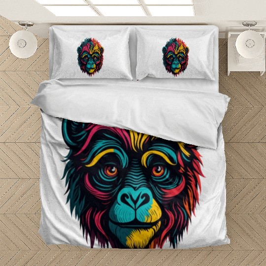 Monkey head colorful Bedding Sets Design