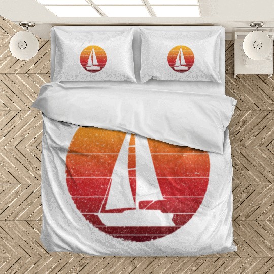 Peace Love Sailing Boat Boating Bedding Sets