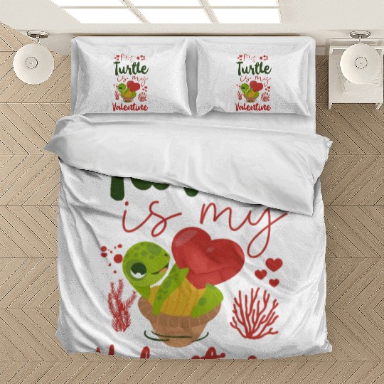 Sea Turtle Tortoise Valentines Day Bedding Sets