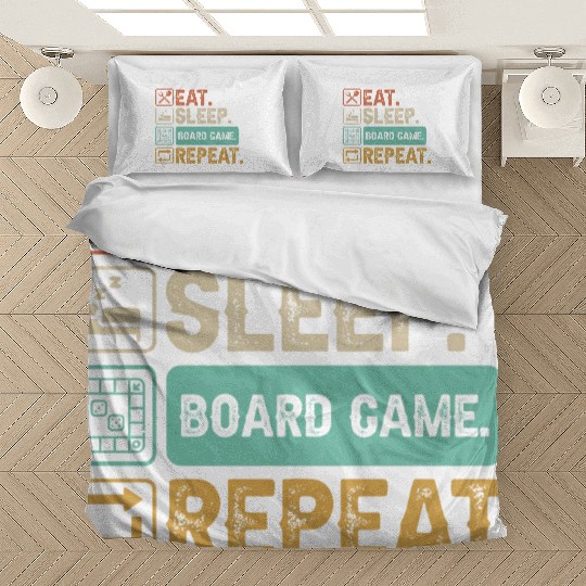 Eat Sleep Board Game Repeat Bedding Sets