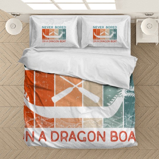 Never Bored On A Dragon Boat Funny Racing Bedding Sets