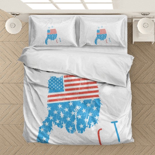 Americat Proud American Cat Lover Design For Bedding Sets