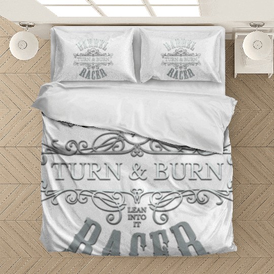 Barrel Racer Turn Burn Lean Into It Rodeo Racing Bedding Sets