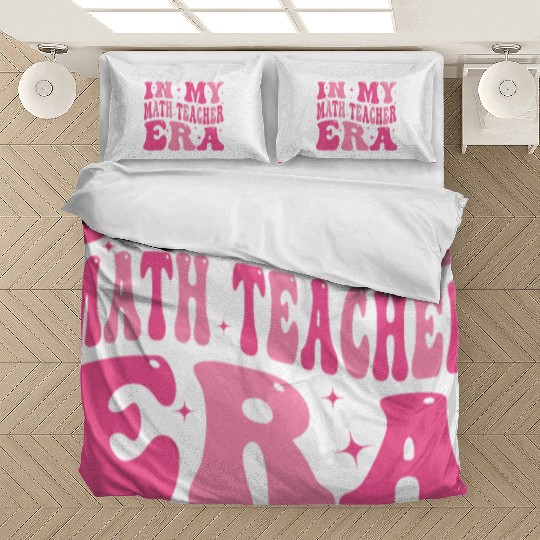 In My Math teacher Era Groovy Retro Back To School Bedding Sets